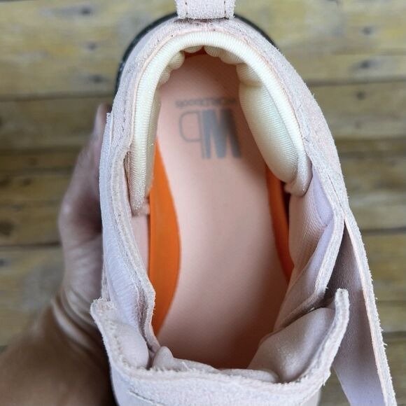 WORLD BOOTS Sz 7 Mens Chukka Moccasin Boots 100% Leather Suede Light Pink - Picture 13 of 16